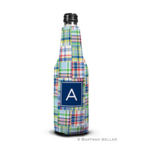 Koozie - Madras Patch Blue